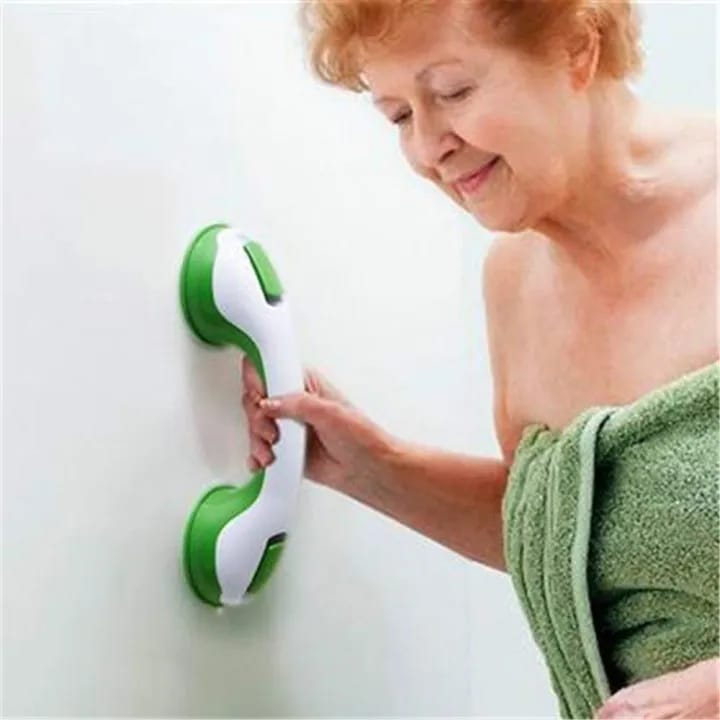 Bathroom Wall Mounted Helping Handle Strong Sucker Helping Handle Anti-Slip Suction Bath Tub Helping Handle Safety Balance Grab Bar Handrail - image 3