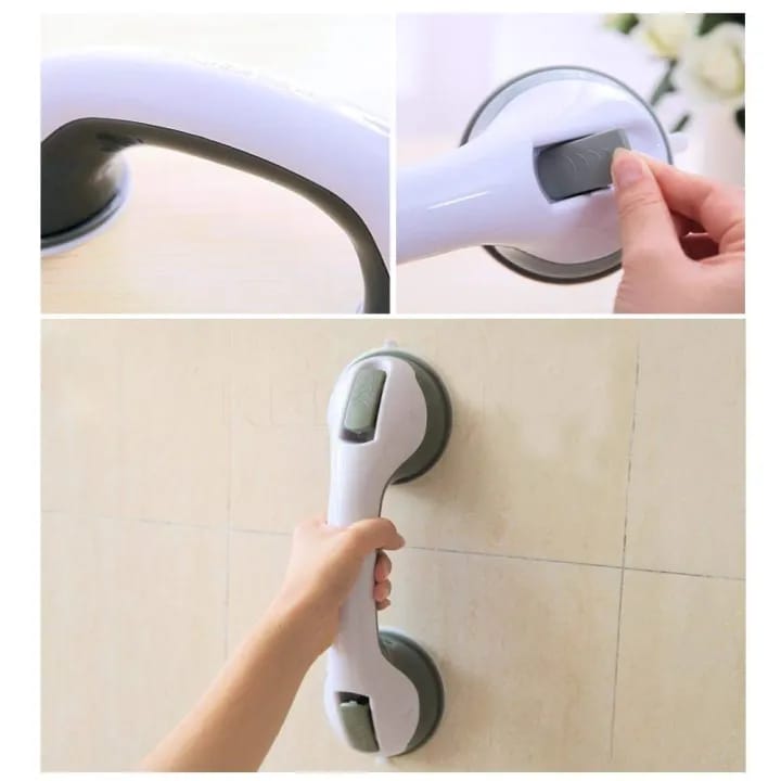 Bathroom Wall Mounted Helping Handle Strong Sucker Helping Handle Anti-Slip Suction Bath Tub Helping Handle Safety Balance Grab Bar Handrail - image 5