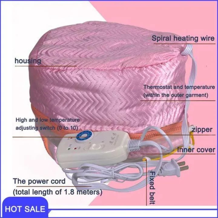 Hair spa cap Head Care Thermal Head Spa Cap Treatment With Beauty Steamer Nourishing Heating - image 2