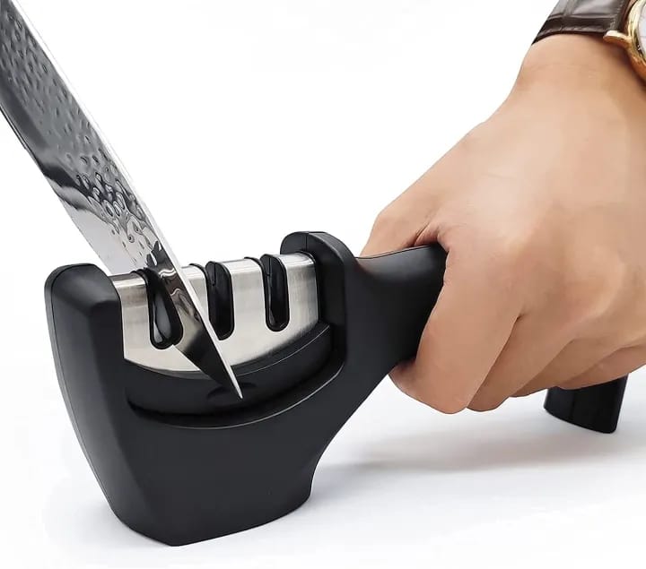 Knife Sharpener 3-Stage Knife Sharpening Tool Professional | 3 Level Knife Sharpening Tool - image 2