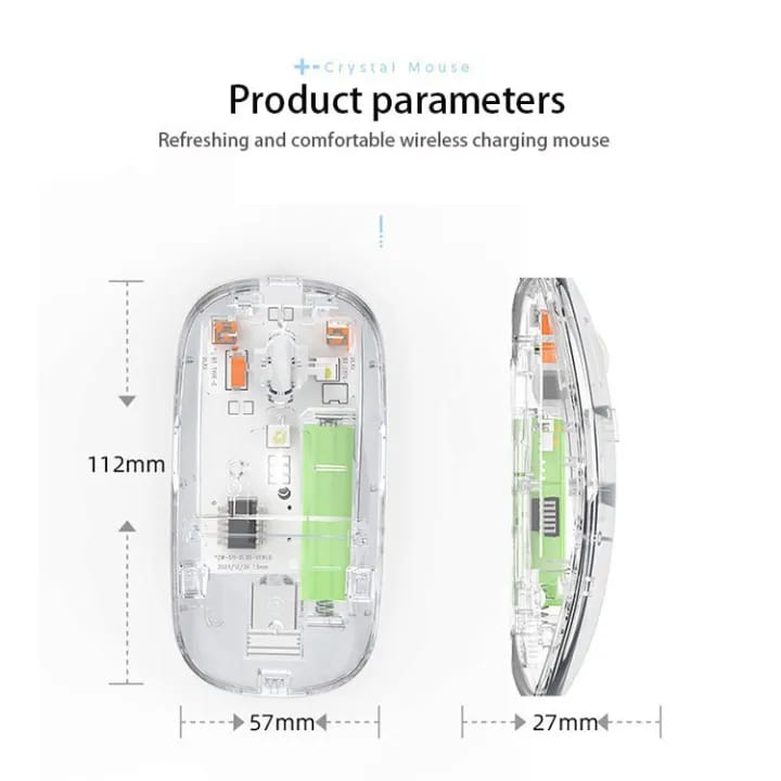 Wireless Rechargeable Mouse – 2.4G USB Silent Click Slim Ergonomic Optical Mouse for Laptop & PC - image 3