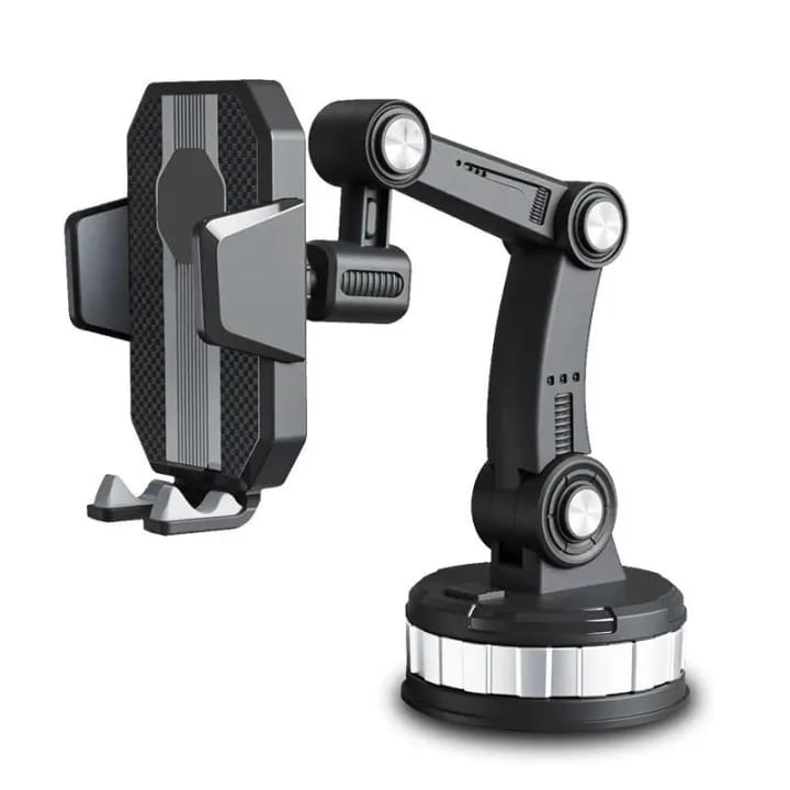 360° Multi-Joint Car Phone Holder with Strong Suction Cup | Adjustable Arm Dashboard & Windshield Mount - image 1