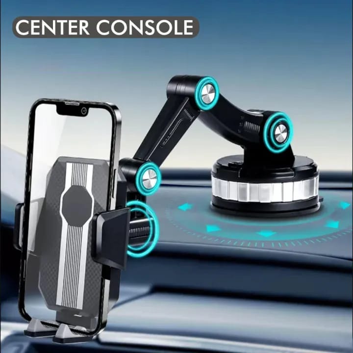 360° Multi-Joint Car Phone Holder with Strong Suction Cup | Adjustable Arm Dashboard & Windshield Mount - image 5