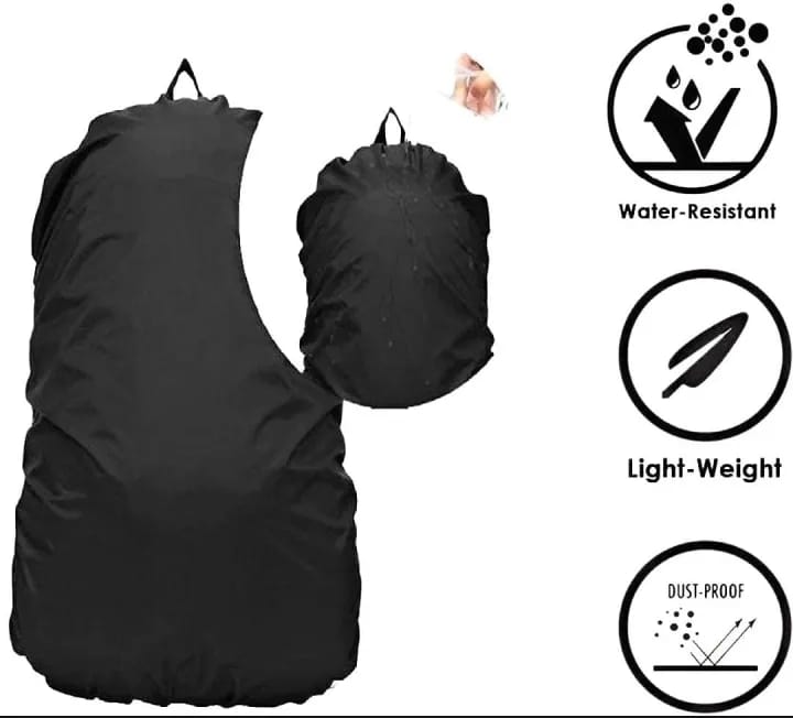 30-40L Nylon Waterproof Backpack Rain Bags Cover with Free Storage Pouch | Rain Protection Waterproof Backpack Cover | Rain Backpack Cover - image 2