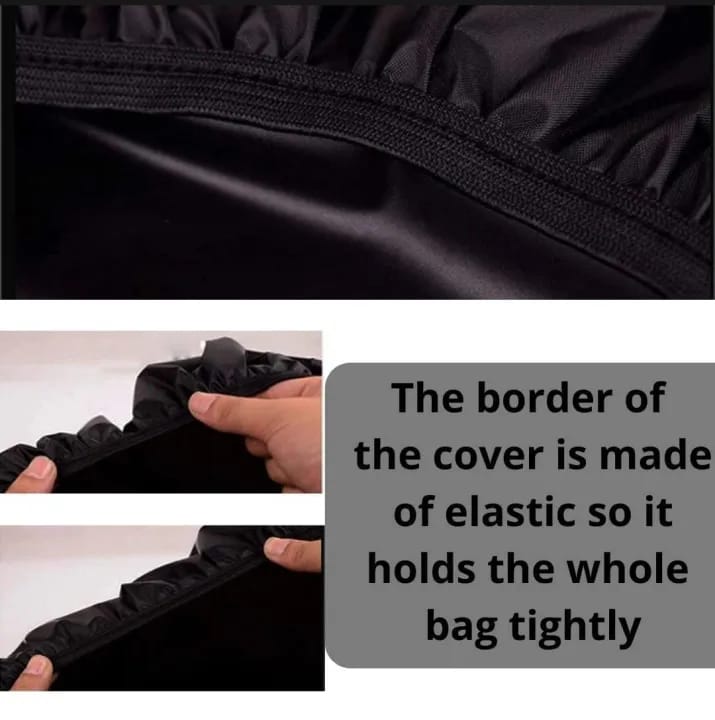 30-40L Nylon Waterproof Backpack Rain Bags Cover with Free Storage Pouch | Rain Protection Waterproof Backpack Cover | Rain Backpack Cover - image 3