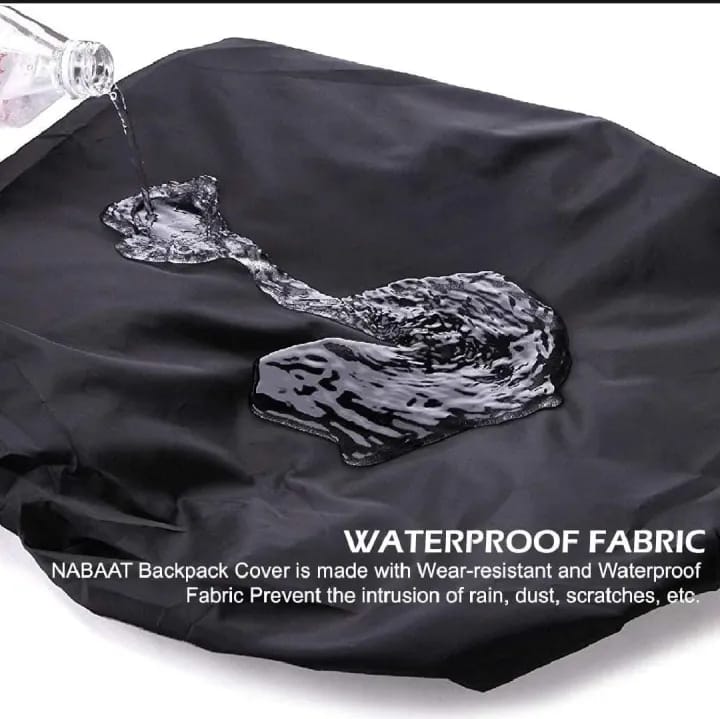 30-40L Nylon Waterproof Backpack Rain Bags Cover with Free Storage Pouch | Rain Protection Waterproof Backpack Cover | Rain Backpack Cover - image 4