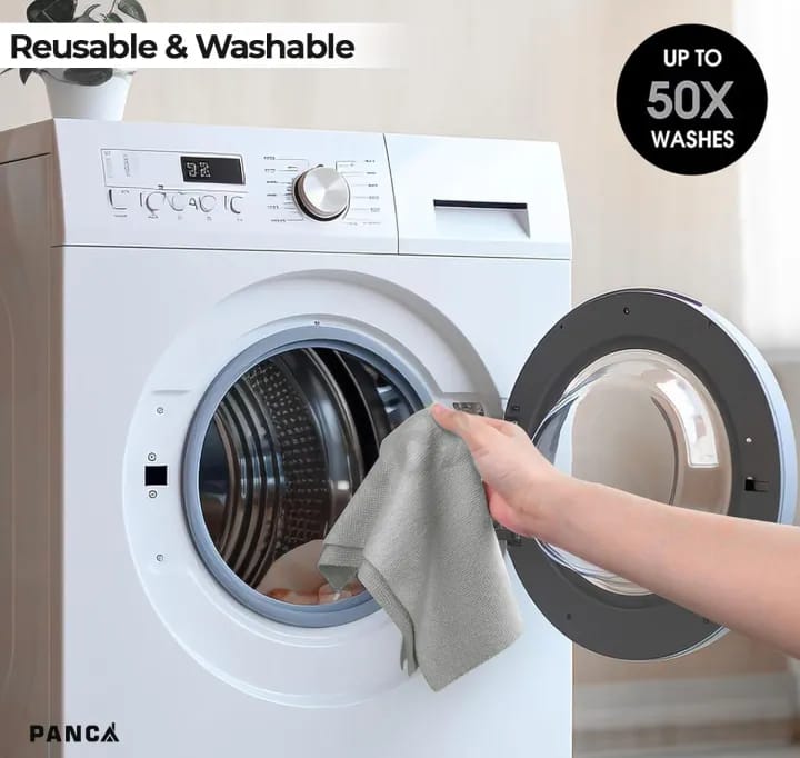 Microfiber Cleaning Cloth Roll 50 Pcs Tear-Off Reusable Kitchen Cleaning Wipes Super Absorbent Multipurpose Dry & Wet Cleaning Cloth 25x25cm - image 2