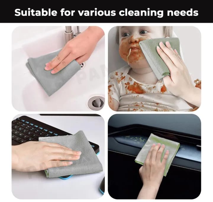 Microfiber Cleaning Cloth Roll 50 Pcs Tear-Off Reusable Kitchen Cleaning Wipes Super Absorbent Multipurpose Dry & Wet Cleaning Cloth 25x25cm - image 4