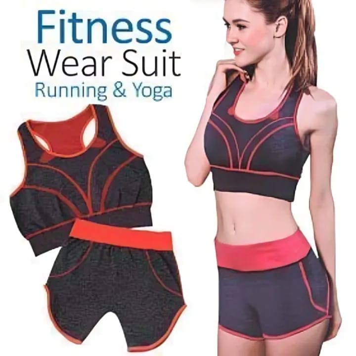 Women's Yoga Wear Sports Bra and Shorty Set | Running Shorts Gym Suits (Multi Color, Free Size) - image 3