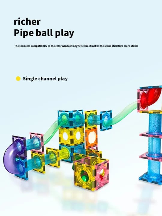Magnetic Building Blocks Marble Run Set – Colorful Educational Toy for Kids - image 4