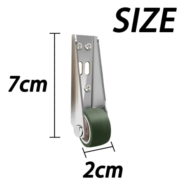 Mini door wheel roller , Door Side Mount Wheels L Shaped, Small Wheels for Furniture, Drawers, Doors, Bookcases, DIY (Load: 45 LBS/Piece), Mounted Vertically or Horizontally - image 2