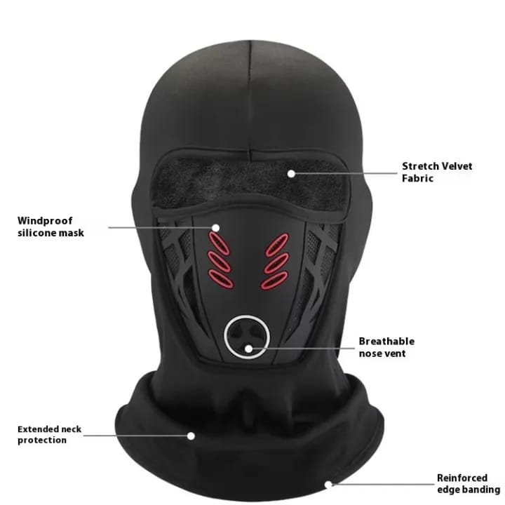 Winter Thermal Windproof Face Mask Balaclava with Air Filter Valve – Cycling Bike Ski Full Face Mask Warm & Breathable Hood - image 2