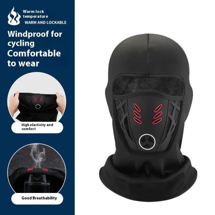Winter Thermal Windproof Face Mask Balaclava with Air Filter Valve – Cycling Bike Ski Full Face Mask Warm & Breathable Hood - image 1