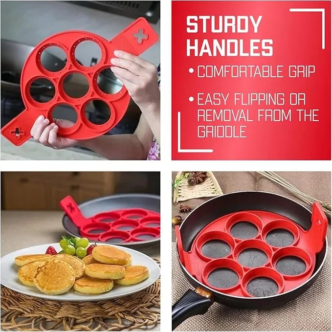 Nonstick Pancake Molds Ring Silicone Fried Egg Mould Reusable Pancake Maker Egg Ring Baking Omelet Mold Kitchen Cooking Tools - image 5