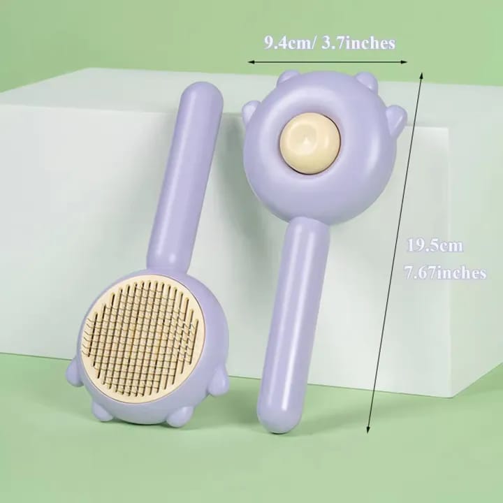 Pet Cat Brush Dog Comb Hair Removes Pet Hair Comb Self Cleaning Slicker Brush - image 4
