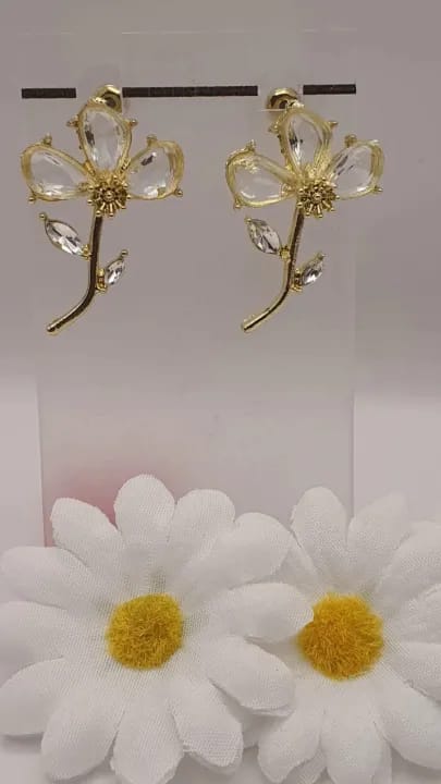 Crystal Tree Branch Stud Earrings - image 4