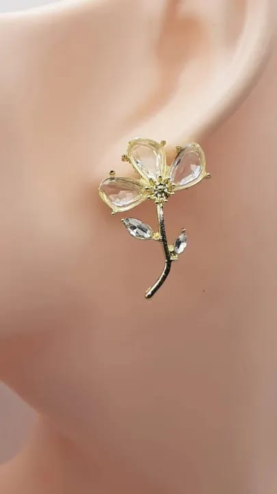 Crystal Tree Branch Stud Earrings - image 5