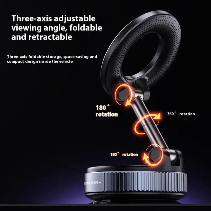 360° Rotating Magnetic Car Phone Holder – Dashboard Windshield Mobile Stand, Strong Suction Base, Universal Smartphone Mount - image 2