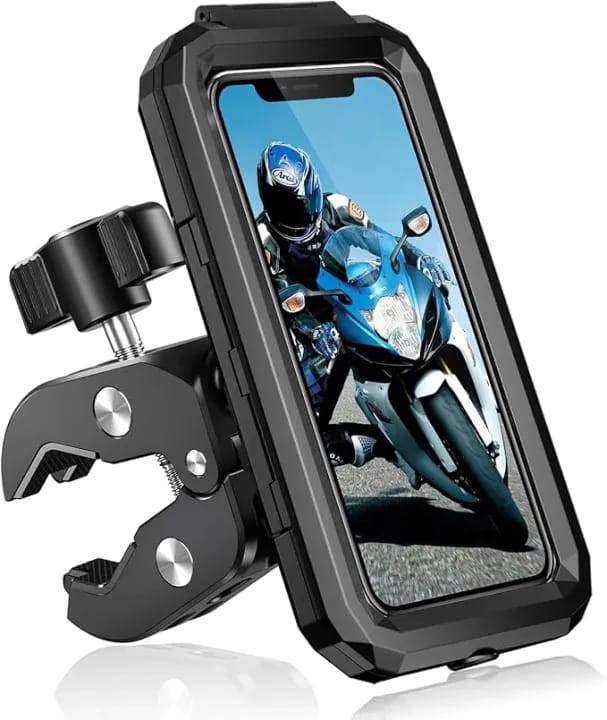 Waterproof Motorcycle Phone Holder – 360° Rotating Bike Mobile Mount Case for Handlebar - image 1