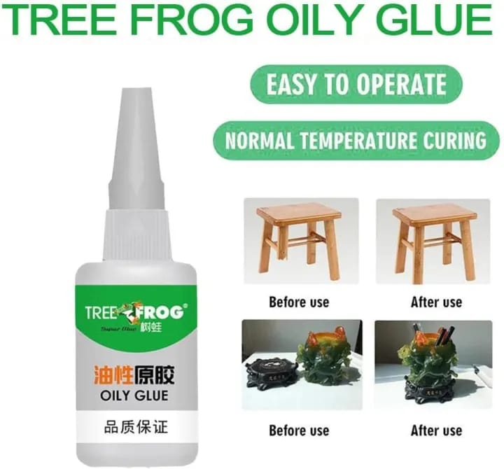 Tree Frog Oily Glue 10g – Strong Super Glue for Metal, Plastic, Rubber, Ceramic & Wood | Multi-Purpose Instant Adhesive - image 4