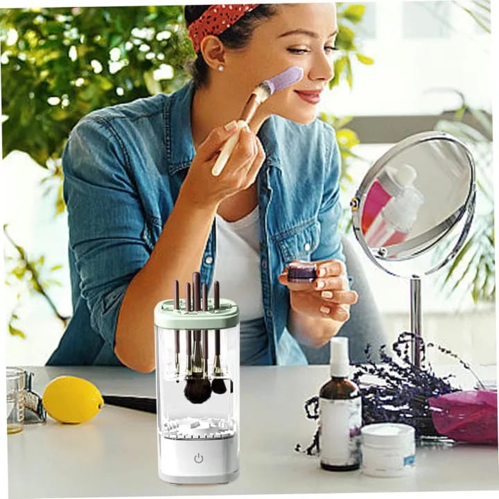 Electric Makeup Brush Cleaner, Automatic Makeup Brush Cleaners, 6500 RPM Efficient Makeup Brush Cleaning Machine, Protable Waterproof Make Up brush Cleaner for Women, Battery Powered - image 5