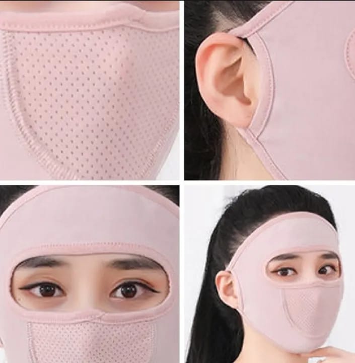Full Face Shield, Ice Silk Face Mask UV guardion Womens Sunscreen Face Veil with Black Eye guardor Sheets, Full Face Mask - image 4