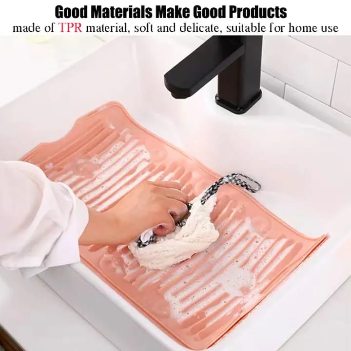 Anti-skid Laundry Water Saving Washboard Scrubbing Pad | Mini Travelling Housing Washing Cleaning Laundry Pad Board Mat For Shoe Clothes Mop - image 3