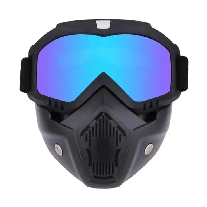 Motorcycle Bike In 2 In 1 Detachable Helmet Goggles Mask ) - image 2