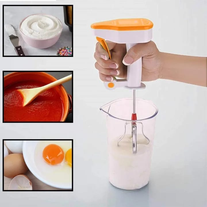 Non Electric Stainless Steel Hand Blender, Mixer, Beater with Finger Exercise - image 5