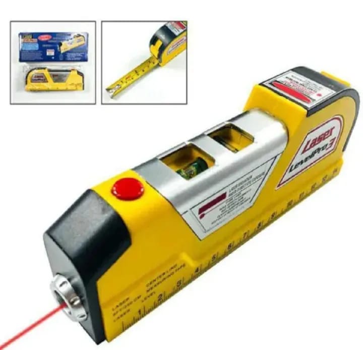 Laser Level Pro 3 Multipurpose Laser Level Tool with Measuring Tape | Horizontal & Vertical Laser Alignment | Built-in Bubble Levels | Wall Hanging, Tile, Shelf & Construction Measuring Tool - image 2
