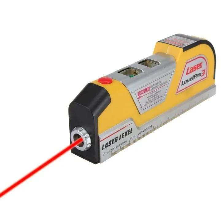 Laser Level Pro 3 Multipurpose Laser Level Tool with Measuring Tape | Horizontal & Vertical Laser Alignment | Built-in Bubble Levels | Wall Hanging, Tile, Shelf & Construction Measuring Tool - image 3