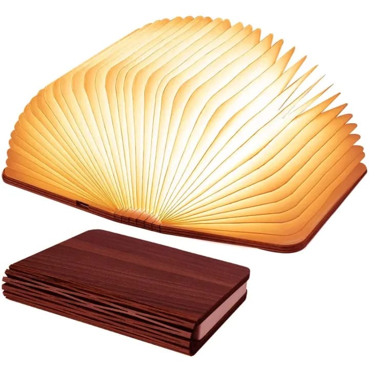 LED Book Lamp Upgraded Version Folding Book-Shaped Desk Light LED Paper Lantern with USB Rechargeable Night Light - image 2