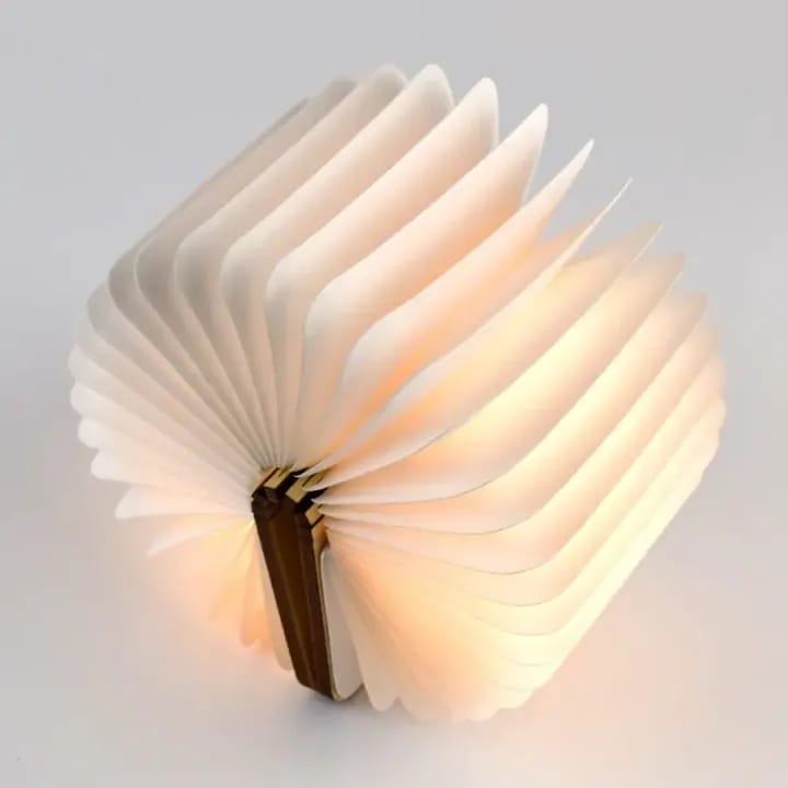 LED Book Lamp Upgraded Version Folding Book-Shaped Desk Light LED Paper Lantern with USB Rechargeable Night Light - image 3