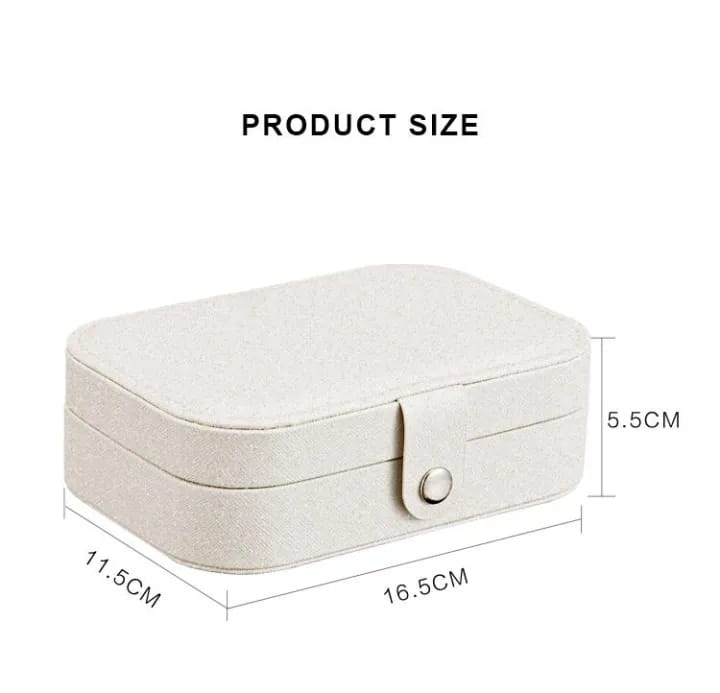Portable Travel Jewelry Organizer Box PU Leather Mini Jewelry Storage Case with Mirror Necklace Ring Earring Holder - image 4