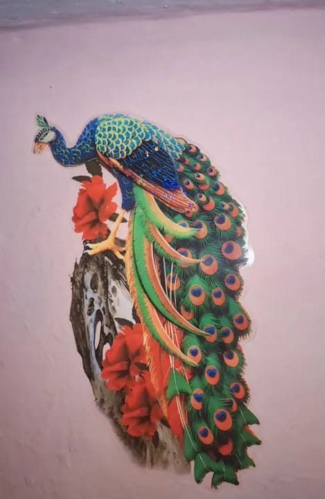 Design Wall Sticker for Living Room Peacock Birds Nature - image 3