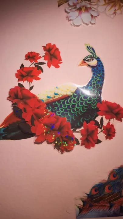 Design Wall Sticker for Living Room Peacock Birds Nature - image 2