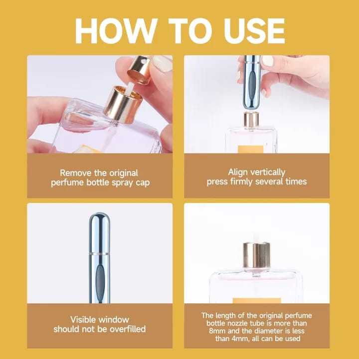 Mini Refillable Perfume Bottle Portable Atomizer Spray Travel Makeup Accessories 5 ML - image 4