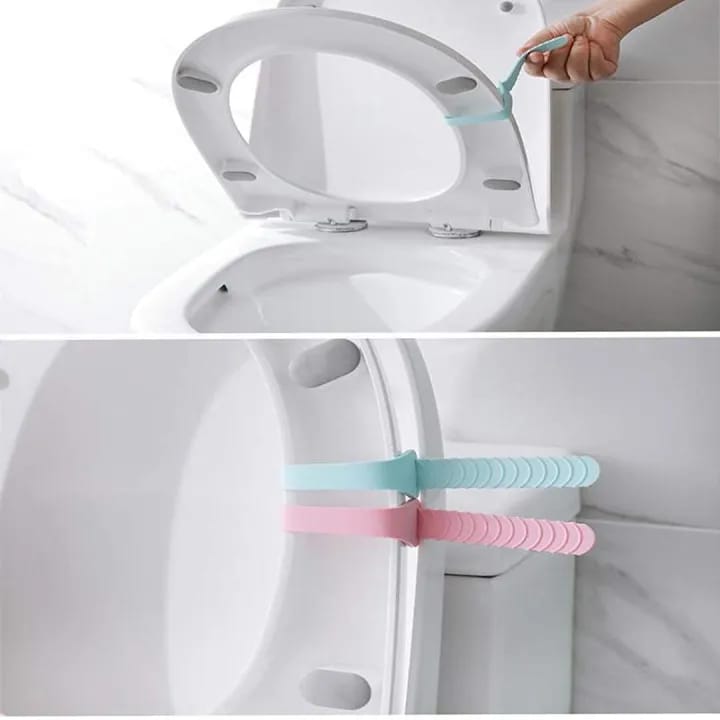 Toilet Seat Lifter Handle – Hygienic Bathroom Seat Cover Lifting Tool Portable Silicone Handle 1pcs - image 2
