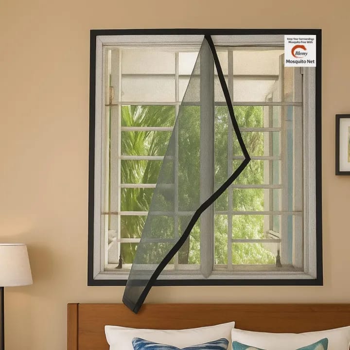 DIY Window Mosquito Net Mesh with Self Adhesive Tape Cuttable Fly Screen Net for Windows - image 1