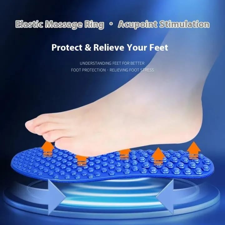 4D Acupressure Foot Massage Insoles | Soft Silicone Reflexology Shoe Insoles for Pain Relief & Comfort (Unisex) - image 4