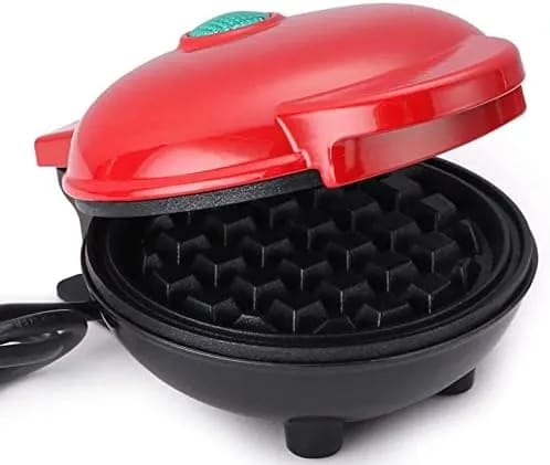 Portable Electric Non-Stick Waffle Iron Suitable for 4 Inch Single Waffle for Breakfast, Lunch or Snack - image 4