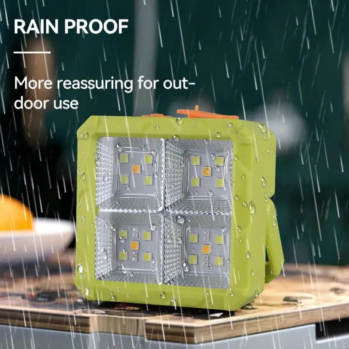 Portable Rechargeable LED Camping Light | High Brightness Emergency Flood Light for Outdoor, Camping & Power Cut - image 1