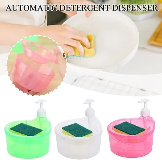 2-in-1 Liquid Soap Dispenser with Sponge Holder | Dishwashing Soap Pump for Kitchen Sink - image 5