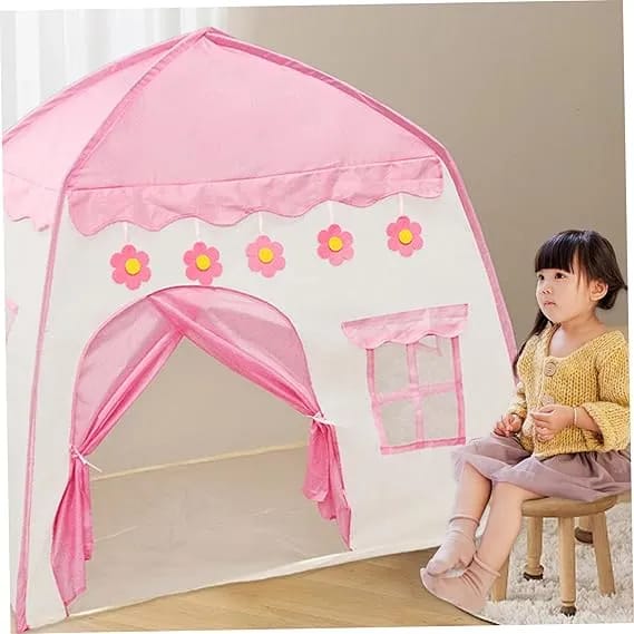 Portable Children Tent House Folding Kids Tents Toys Baby Play House Large Girls Pink Princess Castle Child Room Decor Gift - image 3
