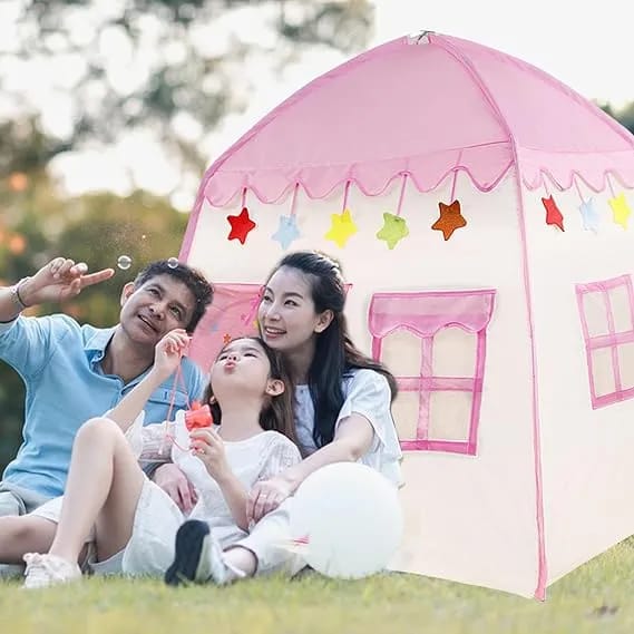 Portable Children Tent House Folding Kids Tents Toys Baby Play House Large Girls Pink Princess Castle Child Room Decor Gift - image 2