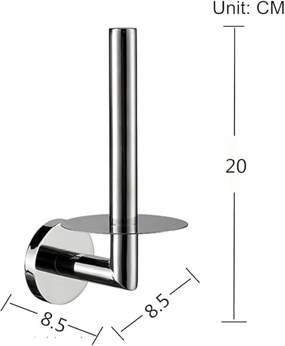 Stainless Steel Toilet Paper Holder with Cover | Wall Mounted Bathroom Tissue Roll Stand | Rustproof Modern Washroom Accessory - image 3