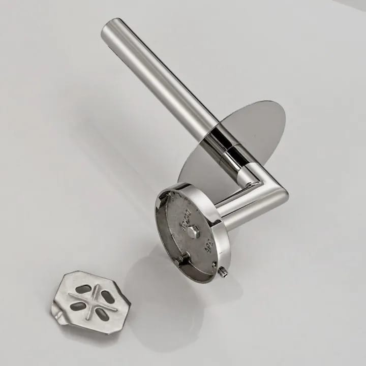 Stainless Steel Toilet Paper Holder with Cover | Wall Mounted Bathroom Tissue Roll Stand | Rustproof Modern Washroom Accessory - image 5