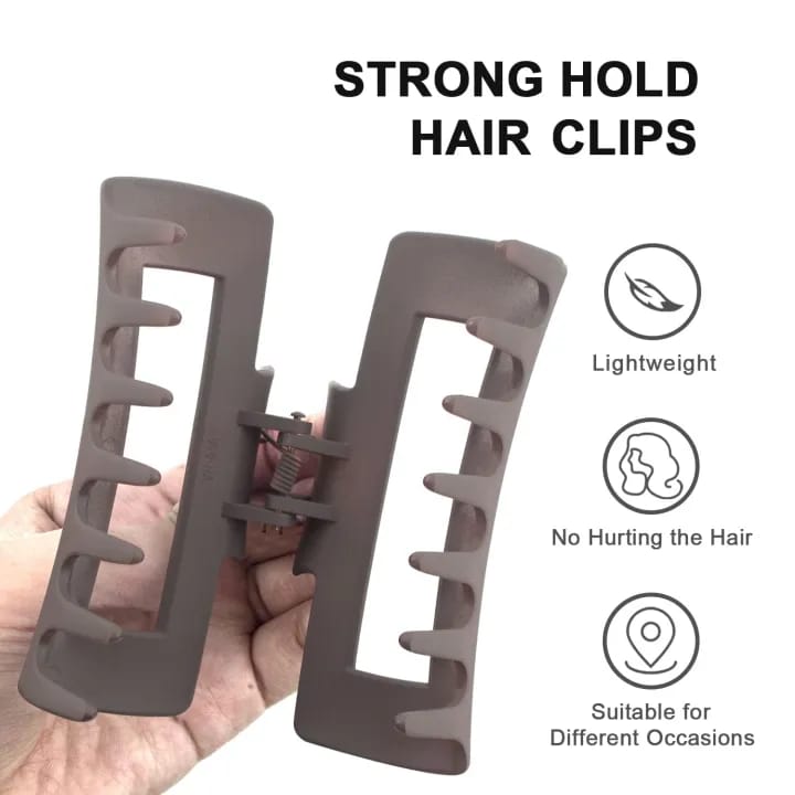 Silicone Flexible Hair Claw Clips, Nonslip Large Bendable Claw Clip | Soft Hair Grip Hairclips for Thin and Thick - image 2
