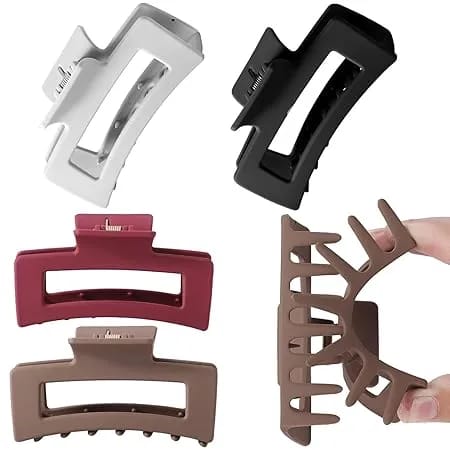 Silicone Flexible Hair Claw Clips, Nonslip Large Bendable Claw Clip | Soft Hair Grip Hairclips for Thin and Thick - image 1