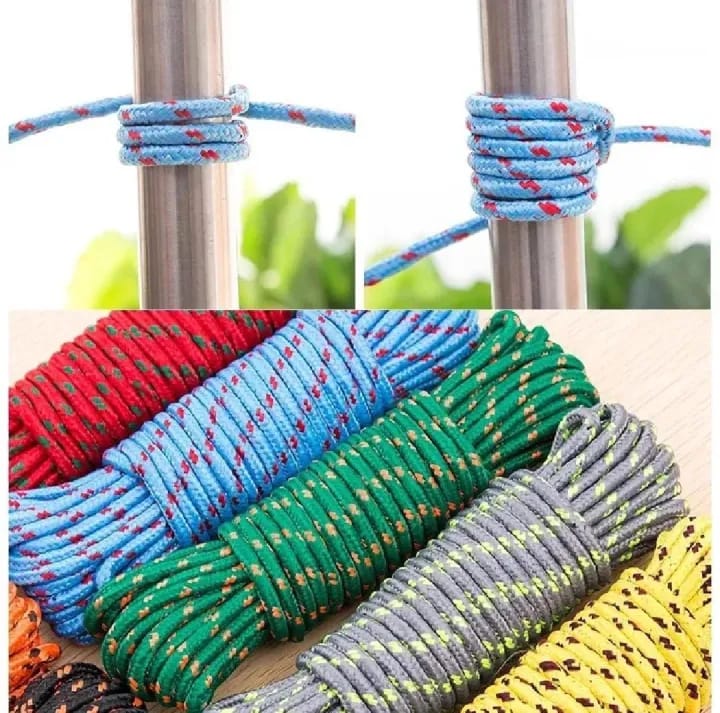 Nylon Rope Braided 20m Laundry Drying, Camping, Outdoor, Patio Umbrella Cord, Curtain Rope, General Purpose Rope - image 2